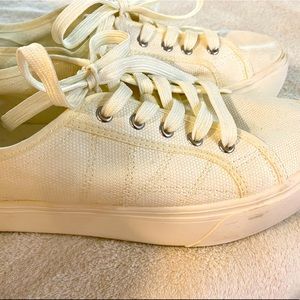 White platform sneakers